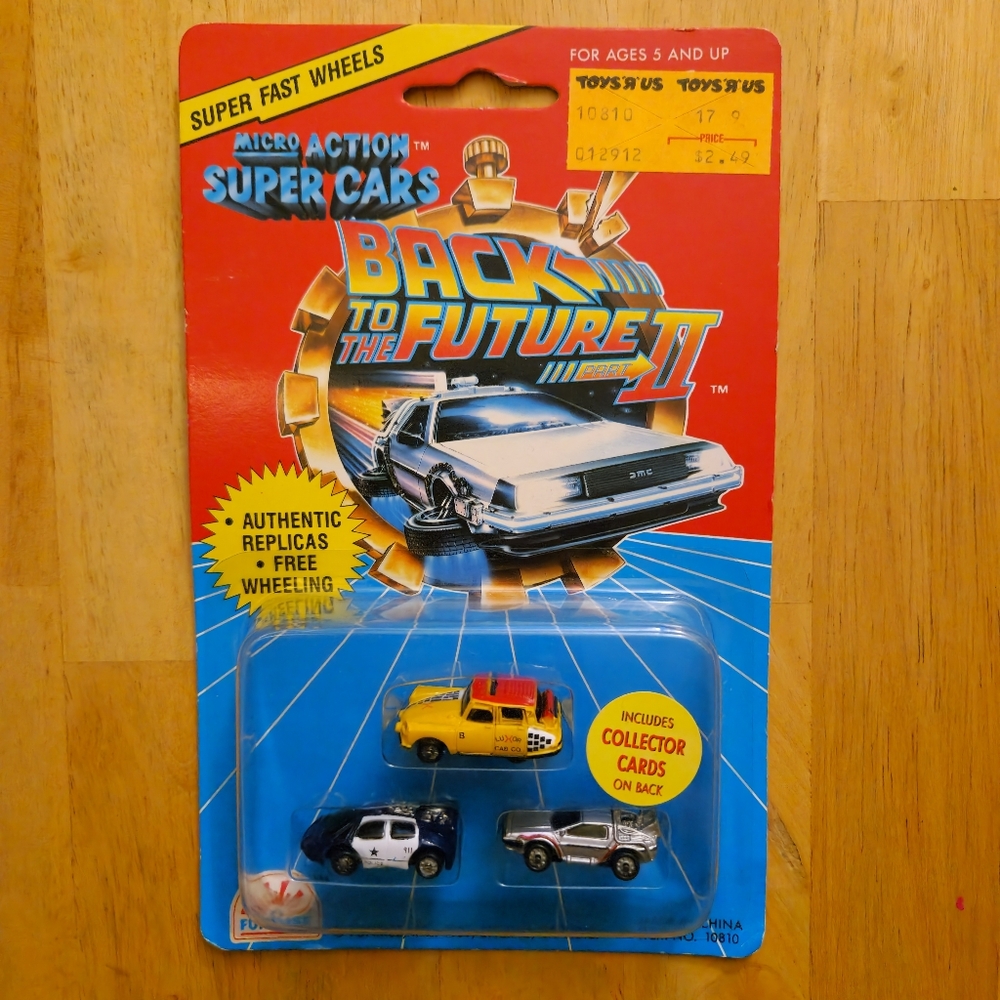 FUNRISE "BACK TO THE FUTURE II"  MICRO ACTION SUPER CARS NIB sealed
